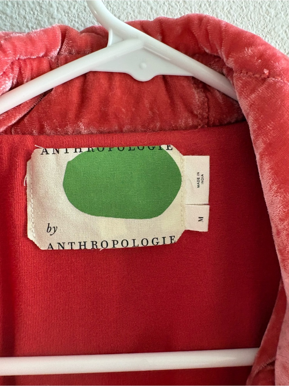 Anthropologie Rose Pink Velvet Quilted Puffer Jacket - Picture 2 of 6
